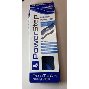 Men's Power Step Orthotics Full Insoles Size 14-15 K Plantar Fasciitis Open Box